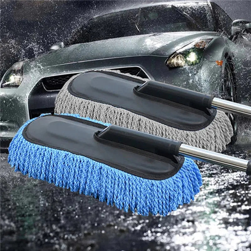 Car Special Mop Cleaning Mop Tweezers Soft Hair Retractable Water Long Handle Dust Removal Car Wash Brush