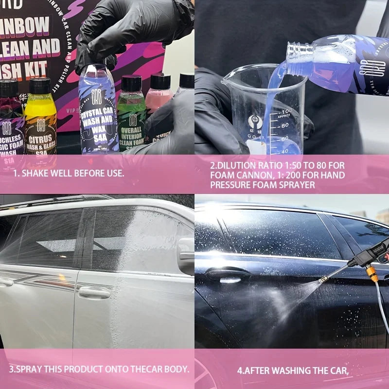 Ceramic Car Soap - PH Wash and Wax Shampoo - Build & Rejuvenate Ceramic Coating - Adds Hydrophobic Protection - Incredible Shine